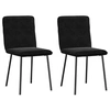 Image de Lot de 2 chaise en plastique non pliable interieur H. 83 cm noir