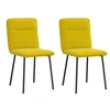 Image de Lot de 2 chaise en plastique non pliable interieur H. 83 cm jaune