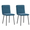 Image de Lot de 2 chaise H. 83 cm non pliable interieur en plastique bleu