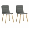 Image de Lot de 2 chaise en bois massif non pliable interieur H. 86 cm gris