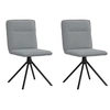 Image de Chaises à manger lot de 2 gris clair tissu