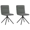 Image de Chaises à manger lot de 2 gris foncé tissu