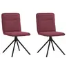 Image de Chaises à manger lot de 2 rouge bordeaux tissu
