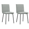 Image de Chaises à manger lot de 2 Gris clair Velours