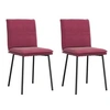 Image de Lot de 2 chaise en plastique non empilable non pliable H. 83 cm interieur rouge