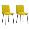 Image de Chaises à manger lot de 2 Jaune Velours