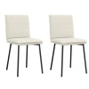 Image de Lot de 2 chaise en plastique non pliable interieur H. 83 cm beige