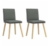 Image de Chaises à manger lot de 2 gris foncé tissu, chaise, chaise de salon, chaise d'accent, chaise de cuisine, siège de 4101256