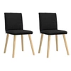 Image de Lot de 2 chaise non pliable interieur noir