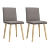 Image de Lot de 2 chaise en bois massif non pliable H. 86 cm interieur marron