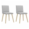 Image de Chaises à manger lot de 2 gris nuage tissu