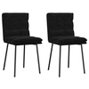 Image de Lot de 2 chaise interieur non pliable H. 83 cm en plastique noir