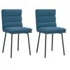 Image de Chaises à manger lot de 2 Bleu Velours