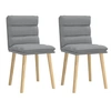 Image de Chaises à manger lot de 2 gris clair tissu