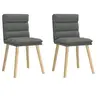 Image de Chaises à manger lot de 2 gris foncé tissu, chaise, chaise de salon, chaise d'accent, chaise de cuisine, siège de 4101294