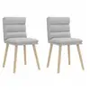 Image de Chaises à manger lot de 2 gris nuage tissu