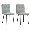 Image de Chaises à manger lot de 2 Gris clair Velours