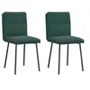 Image de Chaises à manger lot de 2 Vert foncé Velours, chaise, chaise de salon, chaise d'accent, chaise de cuisine, siège de 4101311