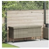 Image de Boîte de rangement de jardin et roues gris clair résine tressée