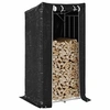 Image de Portant de bois de chauffage et housse de pluie acier galvanisé