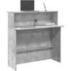 Image de Bureau de réception gris béton 100x50x103,5cm bois d ingénierie