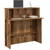 Image de Bureau de réception vieux bois 100x50x103,5cm bois d ingénierie