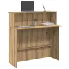 Image de Bureau réception chêne artisanal 100x50x103,5cm bois ingénierie