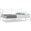 Image de Lit de jour avec lit gigogne sans matelas blanc 90x200 cm acier, canapé-lit, canapé-lit confortable, lit de jour avec 4104689