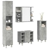 Image de Ensemble de meubles de salle de bain 4 pcs gris béton, armoire de salle de bain, placard de salle de bain, meuble de 3324850