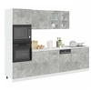 Image de Ensemble de meubles de salle de bain 7 pcs Lyon gris béton