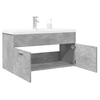 Image de Armoire lavabo de salle de bain avec bassin intégré gris béton
