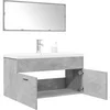 Image de Ensemble de meubles de salle de bain 3 pcs gris béton