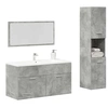 Image de Ensemble de meubles de salle de bain 3 pcs gris béton