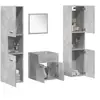 Image de Ensemble de meubles de salle de bain 4 pcs gris béton, armoire de salle de bain, placard de salle de bain, meuble de 3324873