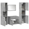 Image de Ensemble de meubles de salle de bain 4 pcs gris béton, armoire de salle de bain, placard de salle de bain, meuble de 3324874