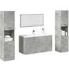 Image de Ensemble de meubles de salle de bain 4 pcs gris béton