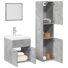 Image de Ensemble de meubles de salle de bain 4 pcs gris béton