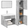 Image de Ensemble de meubles de salle de bain 4 pcs gris béton