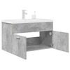 Image de Armoire lavabo de salle de bain avec bassin intégré et robinet