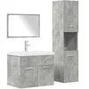 Image de Ensemble de meubles de salle de bain 4 pcs gris béton