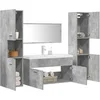 Image de Ensemble de meubles de salle de bain 5 pcs gris béton