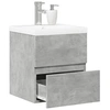 Image de Ensemble de meubles de salle de bain 2 pcs gris béton