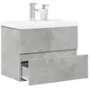 Image de Ensemble de meubles de salle de bain 2 pcs gris béton, armoire de salle de bain, meuble de salle de bain, meuble de 3324908