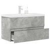 Image de Ensemble de meubles de salle de bain 2 pcs gris béton