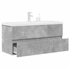 Image de Ensemble de meubles de salle de bain 2 pcs gris béton