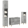 Image de Ensemble de meubles de salle de bain 3 pcs gris béton