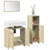 Image de Ensemble de meubles de salle de bain 3 pcs chêne sonoma, armoire de rangement de salle de bain, placard de salle de 3324972