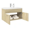 Image de Armoire lavabo de salle de bain et bassin intégré chêne sonoma 3324984