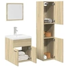 Image de Ensemble de meubles de salle de bain 3 pcs chêne sonoma, armoire de salle de bain, placard de salle de bain, meuble 3324992