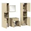 Image de Ensemble de meubles de salle de bain 4 pcs chêne sonoma, armoire de salle de bain, placard de salle de bain, meuble 3324998
